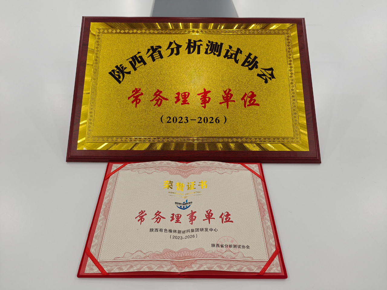 榆林新材料集团研发中心被陕西省分析测试协会授予常务理事单位