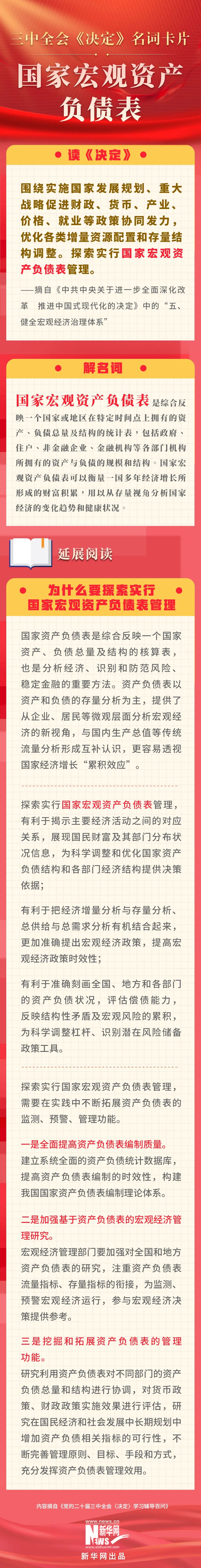学习贯彻党的二十届三中全会精神 | 国家宏观资产负债表